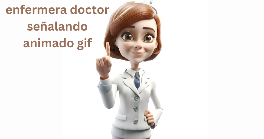 enfermera doctor señalando animado gif