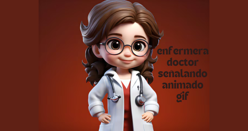 enfermera doctor señalando animado gif