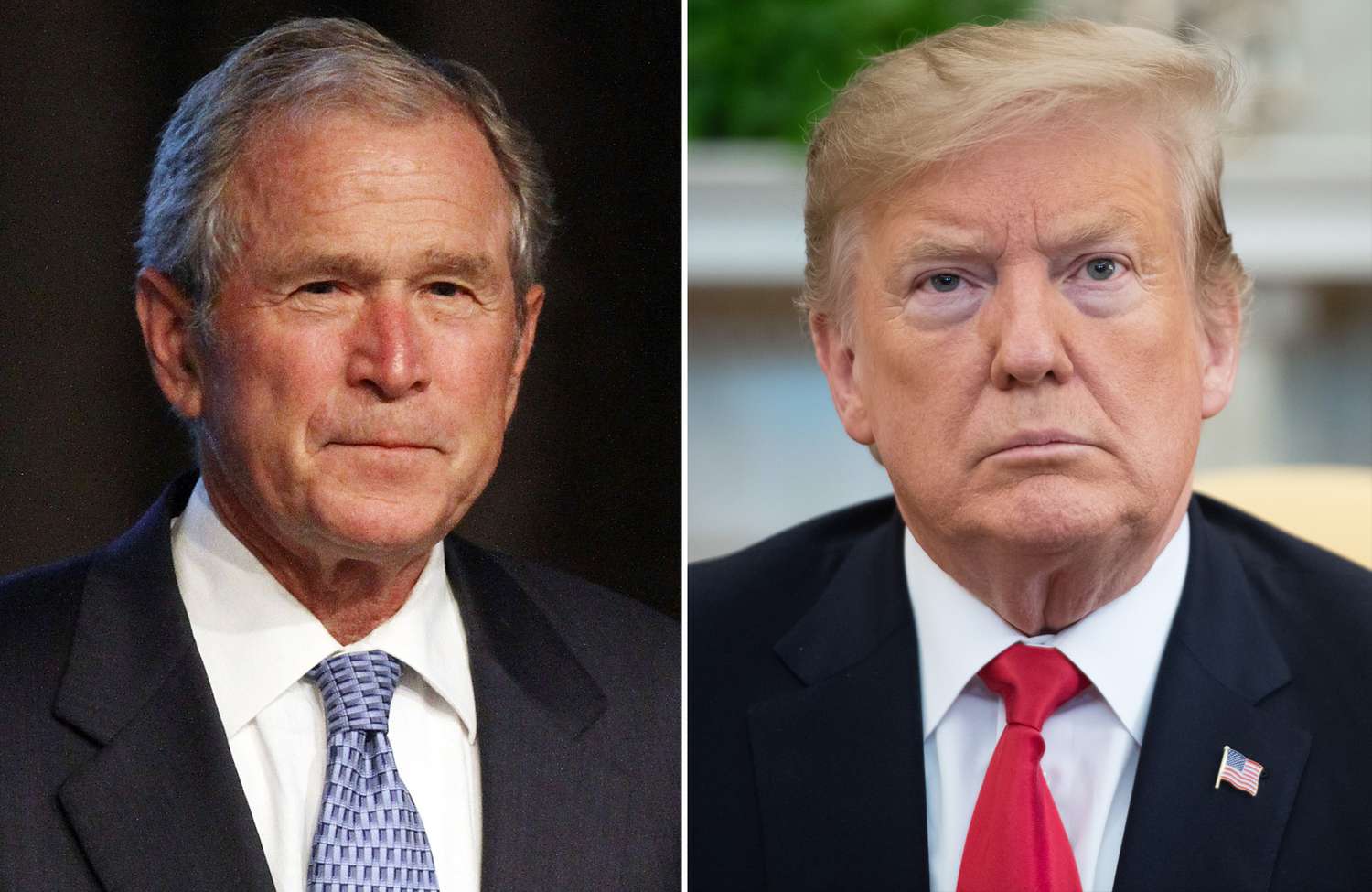 donald trump opposite George W. Bush