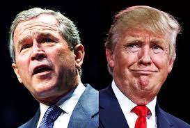 donald trump opposite George W. Bush 