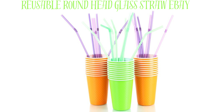 reusable round head glass straw ebay