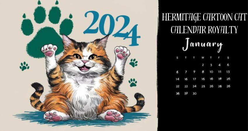 hermitage cartoon cat calendar royalty
